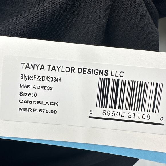 Tanya Taylor ​Marla Ruched Maxi Fit and Flare Dress in Black Size 0 NWT - Picture 8 of 9